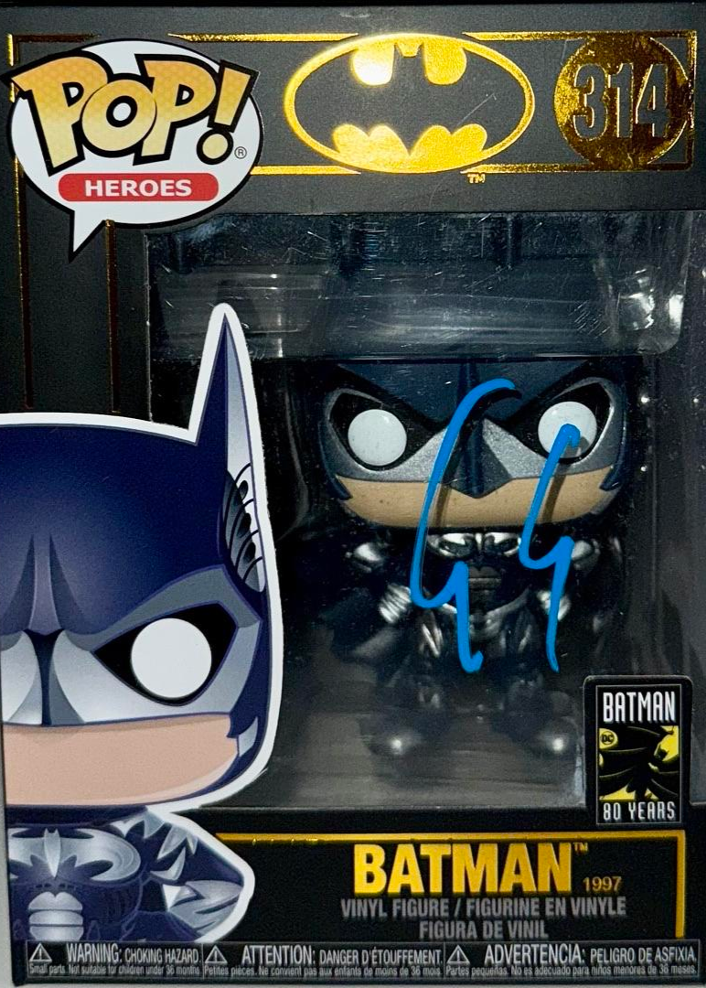 George Clooney Signed Funko Pop #314 Batman (Blue Ink) - Fanatics Beckett COA #4